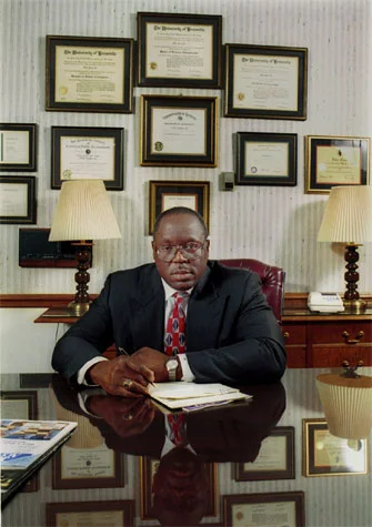Ollie Green, MBA, CPA, at his desk in the firm's Louisville office